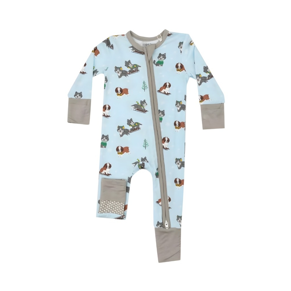 NWT Mush Puppies Two-Way Zipper Romper by Angel Dear